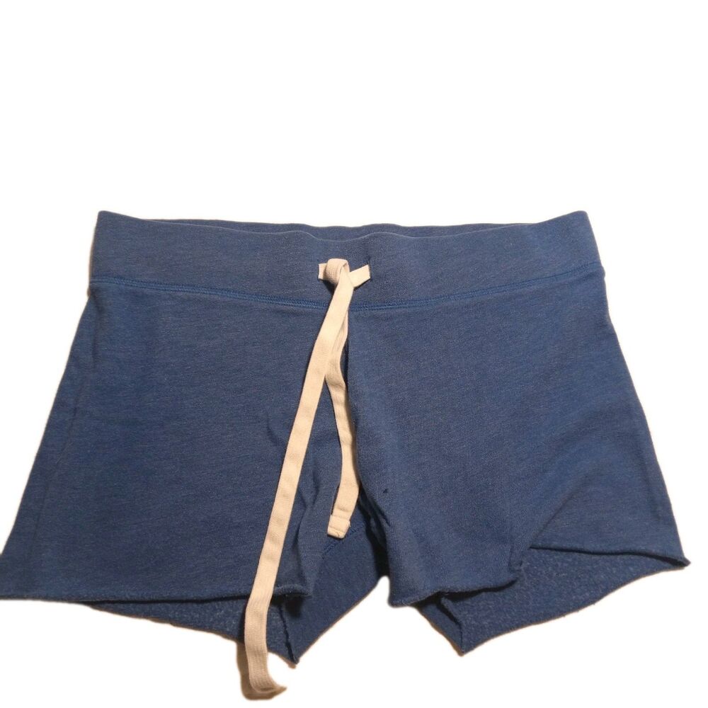 Pink Victoria's Secret Pink Sweat Shorts x-Small Blue Drawstring Logo
